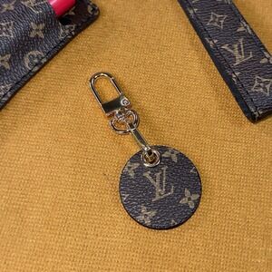 LV Charm Leather Brown And Black Gold Hardware
